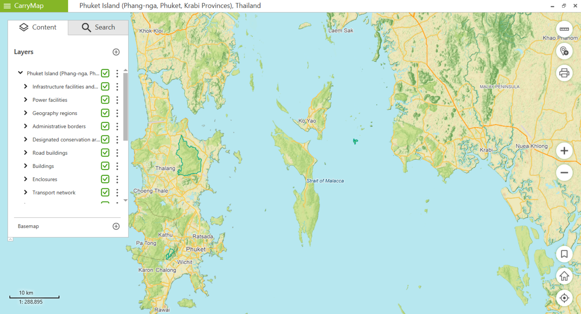 thailand beaches map