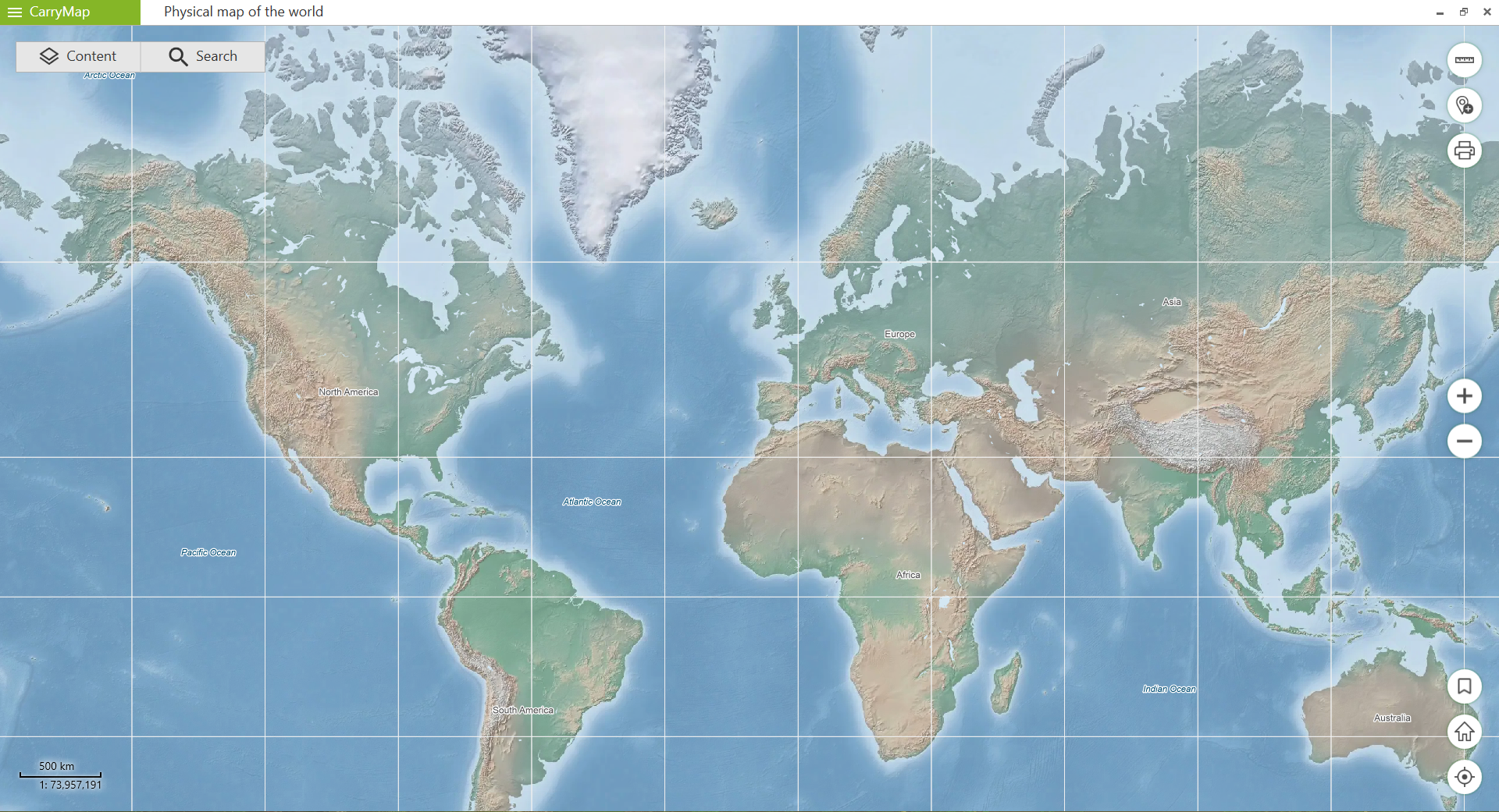 Physical Map of the World